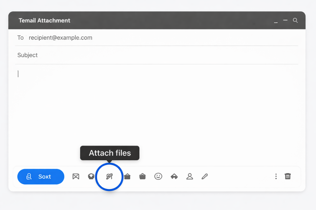 attachment paperclip icon in email