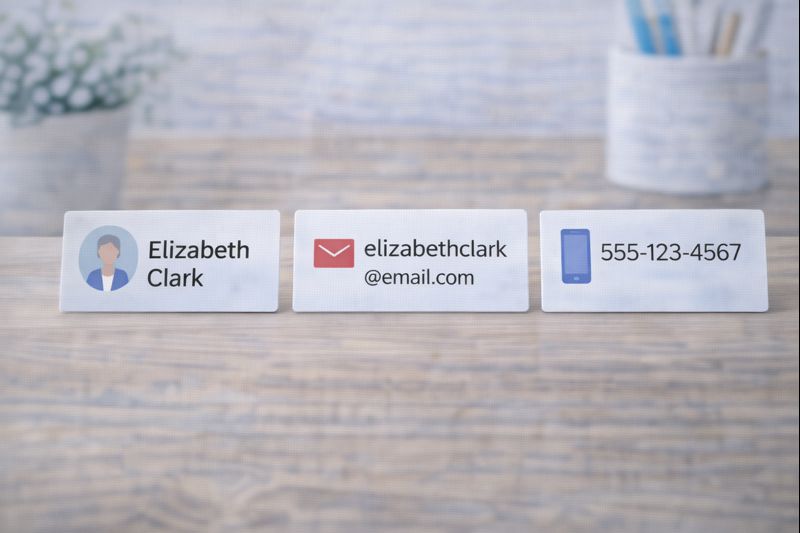 Examples of personal information such as name, email address, and phone number