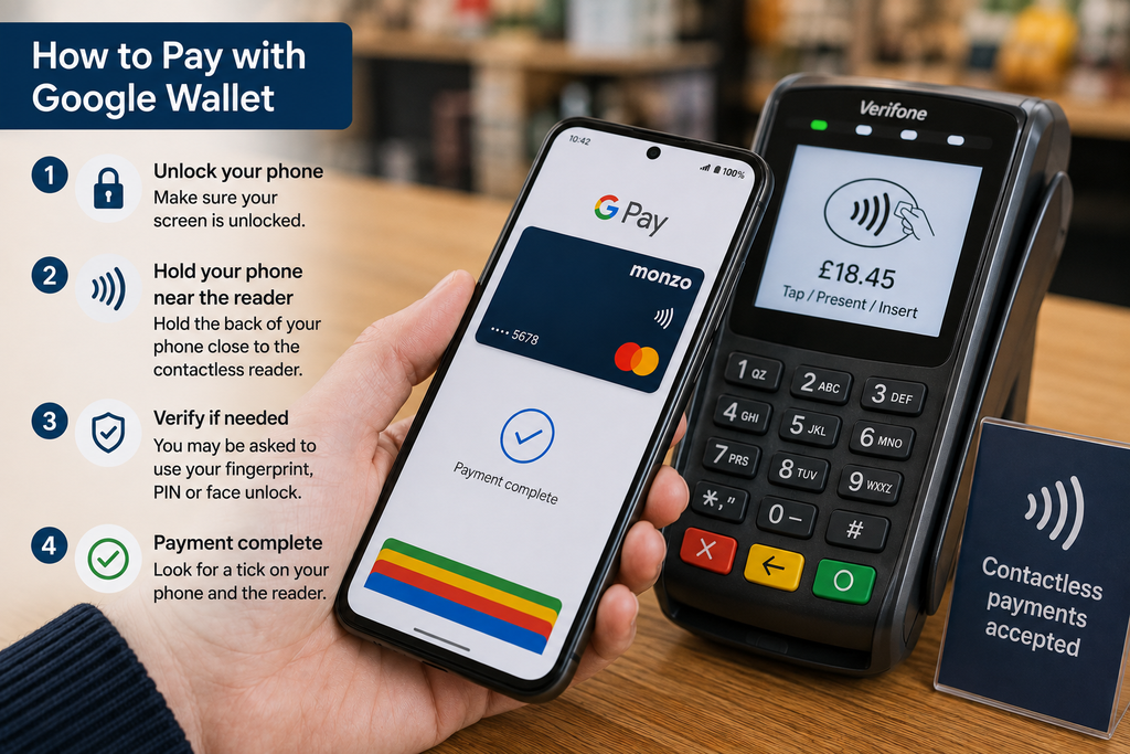 How to pay with Google Wallet on an Android phone using contactless payment
