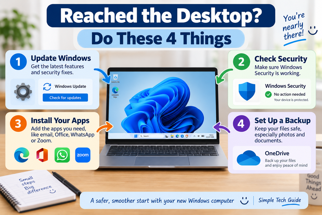  Four things to do after setting up a new Windows computer