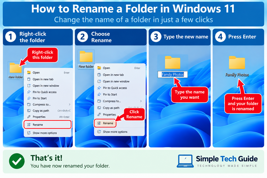 How to rename a folder in Windows 11
