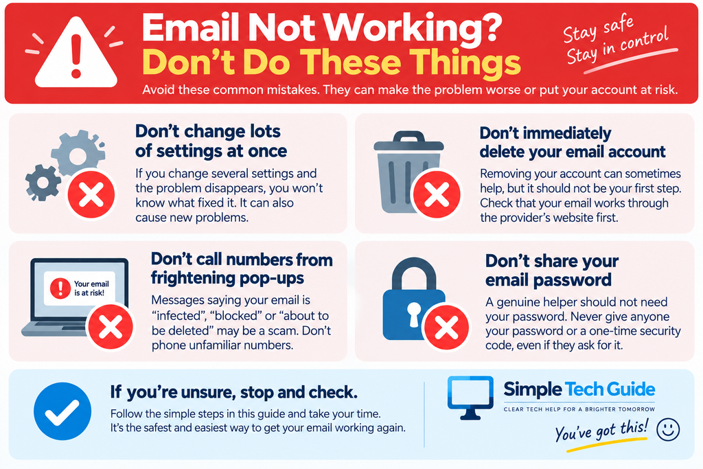 What not to do when your email stops working
